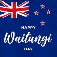 glücklich Waitangi Tag. das Tag von Neu Neuseeland Waitangi Tag Illustration Vektor Hintergrund. Vektor eps 10