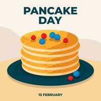 glücklich Pfannkuchen Tag. das Tag von vereinigt Königreich Pfannkuchen Tag Illustration Vektor Hintergrund. Vektor eps 10