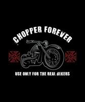 chopper evigt årgång vektor t-shirt design