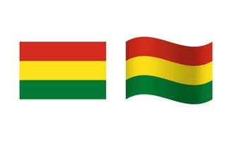 Rechteck und Welle Bolivien Flagge Illustration vektor