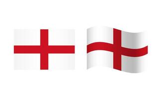 Rechteck und Welle England Flagge Illustration vektor