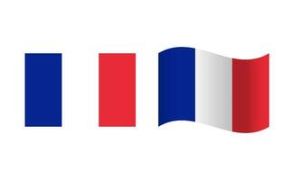 rektangel och Vinka Frankrike flagga illustration vektor