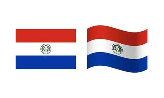 rektangel och Vinka paraguay flagga illustration vektor