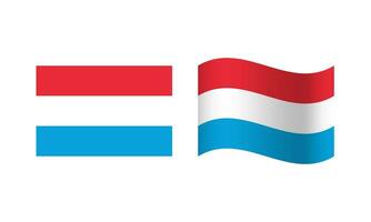 Rechteck und Welle Luxemburg Flagge Illustration vektor