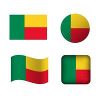 Vektor Benin National Flagge Symbole einstellen