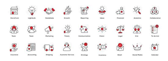 grundläggande små företag ikoner till effektivisera din operationer, lyft din varumärke, och uppnå din mål. vektor