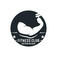 Fitness Logo Design Fitnessstudio und einzigartig Konzept Prämie Vektor