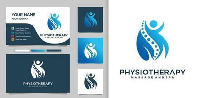 Physiotherapie Logo Design Vorlagen kreativ Konzept Prämie Vektor