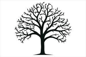 schwarz Baum Clip Art Silhouette Vektor Schneiden und Silhouette Vektor