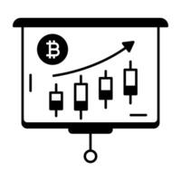 kryptovaluta marknadsföra linjär ikon vektor