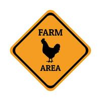 kyckling bruka djur- varning trafik tecken platt design vektor illustration