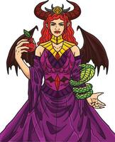 Halloween Succubus Karikatur farbig Clip Art vektor