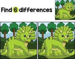 Triceratops Dinosaurier finden das Unterschiede vektor