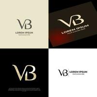 vb första modern lyx logotyp mall för företag vektor