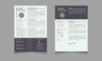 fortsetzen und Startseite Brief Layout mit Design Vorlage vektor