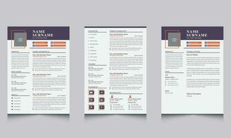 kreativ fortsetzen Layout Vorlage und Startseite Brief vektor