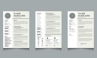 personlig återuppta design mall layout och omslag brev vektor