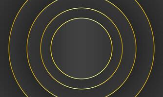 minimalistisch Luxus schwarz abstrakt Hintergrund mit Kreis Muster vektor