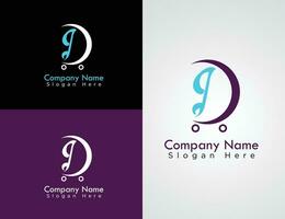 brev d logotyp design eller minimal logotyp vektor