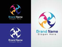 vektor färgrik företag hemsida logotyp samling eller logotyp uppsättning