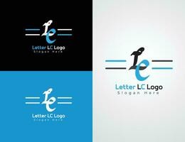 Brief lc Logo Design zum Unternehmen vektor