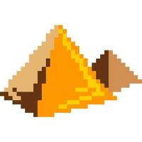 pyramid tecknad serie ikon i pixel stil vektor