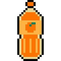 Orange Saft Karikatur Symbol im Pixel Stil vektor