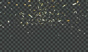 vektor firande bakgrund mall med konfetti guld band. lyx hälsning rik kort