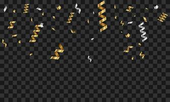 vektor realistisk gyllene konfetti bakgrund