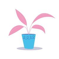 Vektor Topf Pflanze eben Illustration mit Pastell- Farben