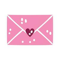 Vektor Liebe Brief mit Herz gestalten zum Valentinstag Tag. Briefumschlag mit Herz romantisch Design