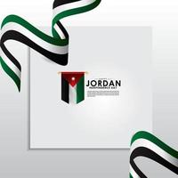 lycklig Jordaniens självständighetsdag design bakgrund vektor