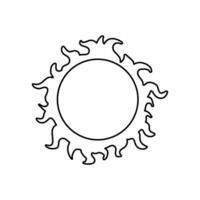Sol ikon vektor. sommar illustration tecken. väder symbol eller logotyp. vektor
