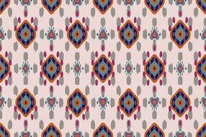 Ikat Stammes- indisch nahtlos Muster. ethnisch aztekisch Stoff Teppich Mandala Ornament einheimisch Boho Chevron textil.geometrisch afrikanisch amerikanisch orientalisch traditionell Vektor Illustrationen. Stickerei Stil.