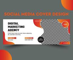 kreativ företag marknadsföring byrå social media posta social media omslag webb baner mall vektor