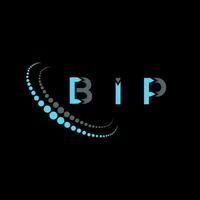 bip Brief Logo kreativ Design. bip einzigartig Design. vektor