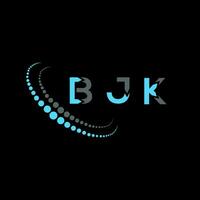 bjk brev logotyp kreativ design. bjk unik design. vektor