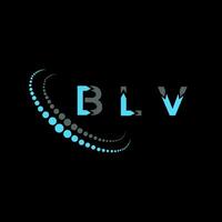 Blv Brief Logo kreativ Design. Blv einzigartig Design. vektor