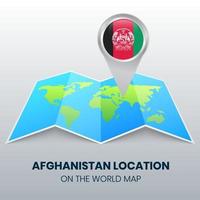 platsikon i afghanistan på världskartan vektor