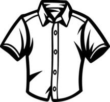 Hemd - - schwarz und Weiß isoliert Symbol - - Vektor Illustration