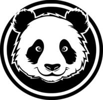 Panda - - schwarz und Weiß isoliert Symbol - - Vektor Illustration