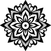 Mandala - - minimalistisch und eben Logo - - Vektor Illustration