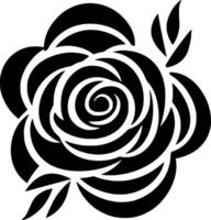 Blume - - schwarz und Weiß isoliert Symbol - - Vektor Illustration