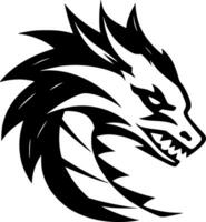 Drachen - - schwarz und Weiß isoliert Symbol - - Vektor Illustration