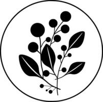 Eukalyptus - - minimalistisch und eben Logo - - Vektor Illustration