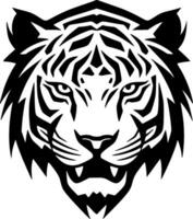 Tiger - - schwarz und Weiß isoliert Symbol - - Vektor Illustration