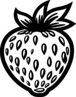 Erdbeere - - minimalistisch und eben Logo - - Vektor Illustration