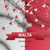 malta republik dag bakgrund. vektor