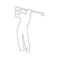 Symbol von Person spielen Golf Vektor Illustration Design