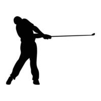 ikon av person spelar golf vektor illustration design